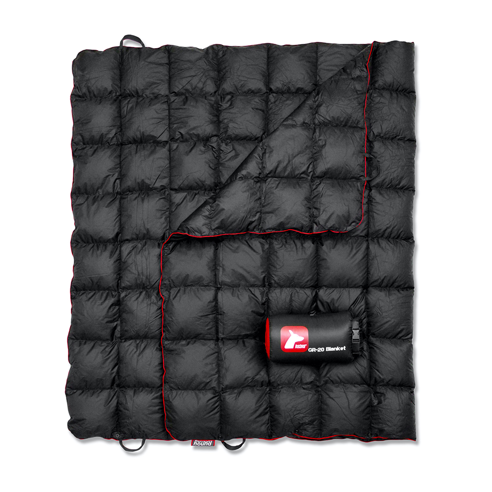 Onyx Black Down Camping Blanket Mid West USA